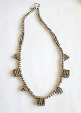 Load image into Gallery viewer, Antique Ethiopian silver amulet necklace with silver Beads,African Necklace,Tribal Jewelry,Royal Jewels,Ethiopian necklace
