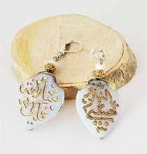 Load image into Gallery viewer, Moroccan Czech Glass Silver Earrings , Ethnic Tribal ,Glass Earrings ,Bead Jewelry, Dangle Earrings, Mother&#39;s Day Jewelry
