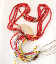 Load image into Gallery viewer, African Old Ethiopian Venetian White Heart Beads/necklace, Africa trade,Glass beads,African Necklace ,Venetian Trade Beads,
