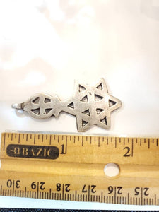 Ethiopian 925 silver Star of david pendant, silver Star ,silver Jewelry, Ethiopian Jewelry, Handcrafted pendant
