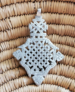 Ethiopian Christian silver cross pendant, Coptic Cross, religious cross ,Ethiopian cross, Ethiopian bronze