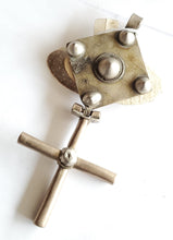 Load image into Gallery viewer, Antique Large Ethiopian Christian silver cross pendant,cross pendant,Genuine old neckcross,hinged Large size,Good silver,Boho jewelry
