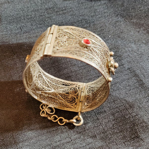 Antique Silver Moroccan Tiznit Berber filigree Bracelet, ethnic tribal, tribal bracelets,Moroccan jewelry,ethnic jewelry, filigree bracelets