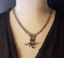 Load image into Gallery viewer, Old Ethiopian Silver Beads Prayer Necklace,Ethiopian necklace,Hand Crafted, Ethiopian Telsum,Silver Beads, Pendants Necklace
