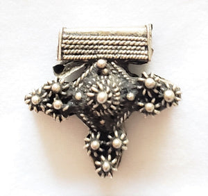 Moroccan Berber Old Silver Cross Pendant, Berber Amulet,Berber Talisman,Berber Jewelry,African Jewelry,Moroccan Jewelry,Berber Ethnic,