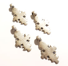 Load image into Gallery viewer, 4 old Ethiopian silver cross pendant
