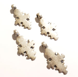 4 old Ethiopian silver cross pendant