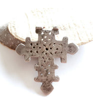 Load image into Gallery viewer, Ethiopian Christian silver cross pendant,Maria Theresa ,silver coin, Cross Pendant,Ethnic Tribal,Handmade Jewelry
