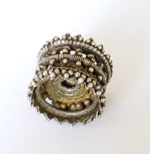 Load image into Gallery viewer, Antique 1 Gold Wash Silver Spacer Wheel Bead from Yemen circa 1930s,Hand Crafted Silver,Ethnic Jewelry,Tribal Jewelry,
