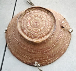 Ethiopian Old Handmade Woven Harari Cowie Shells Geometric African Basket Bowl ,African Art, Décor Baskets,bread basket,Ethiopian Basket