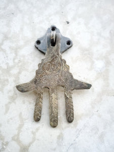 Moroccan Old Islamic hand of Fatima hamsa door knob very old knob ,Ancient Artifacts, Moroccan home decor, hamsa door knob