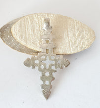 Load image into Gallery viewer, Hand Crafte Ethiopian Orthodox Coptic Cross Pendant ,metal pendant, Ethiopian jewelry, Ethiopian Christian silver ,cross pendant

