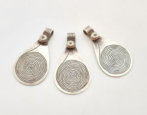Moroccan Berber spiral pendant sterling silver 925, Berber Amulet ,Berber Jewelry ,Islam Jewelry, tribal jewelry