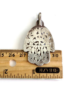 Moroccan Old silver Hand of Fatima Hamsa Pendant silver 925, Amulet,Berber Jewelry,African Jewelry,Moroccan Jewelry,Hand of Fatima Charm,