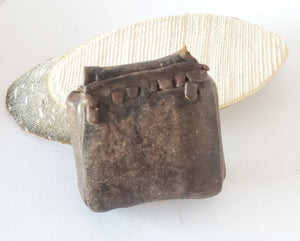 Old Ethiopian Leather Healing Scroll Amulet Kitabe,African,religious art,mens leather Amulet,Ethiopian leather Pendant
