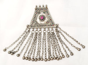 Antique Silver Afghan Kuchi Pendant with Bells tribal jewelryHand Crafted Silver,Pendants Necklace,Ethnic Jewelry,Tribal Jewelry