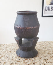 Load image into Gallery viewer, Ethiopian Sculptural Early 20th Century Finely Carved Wood Cup ,African Art Décor,Hand-Carved Wood,Ethiopian Furniture,carved cup
