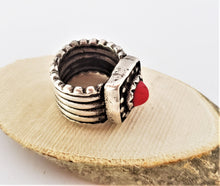Load image into Gallery viewer, Antique Silver Ethiopian Wedding Ring size 6.5 ,tribal jewelry,Boho jewelry,vintage silver,Ethiopia jewelry
