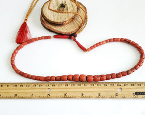 Antique Yemen natural Authentic Red Coral Beads necklace ,Coral necklace ,Islamic Beads ,vintage Coral, Old Yemen Coral ,Red Coral