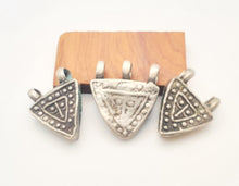 Load image into Gallery viewer, 3 Antique Ethiopian Silver amulets Prayer Boxes Phallic Pendants,Hand Crafted Silver,Ethnic Jewelry,Tribal Jewelry,
