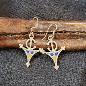 Moroccan Berber Filigree Fibula Earrings sterling silver 925 ,Ethnic Jewelry,sliver Earrings,Dangle & Drop Earrings,Tribal Jewelry,