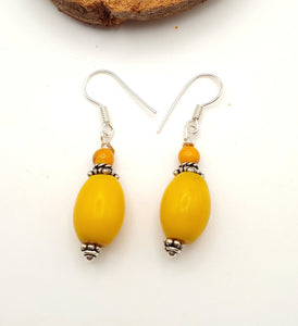 Old African amber silver Earrings Tribal Jewelry,Dangle & Drop Earrings,sliver Earrings,old sliver,sliver Tribal,African Earrings,