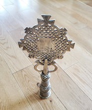 Load image into Gallery viewer, Ethiopian Orthodox Church processional cross Coptic Nickel cross,Crucifixes &amp; Crosses,Handmade Cross,Religious Home Décor
