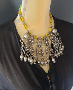 Antique Ethiopian silver wedding granulate fillegrain Argobba necklace 20th,African Necklace,Tribal Jewelry,Royal Jewels,Ethiopian necklace