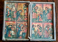 Load image into Gallery viewer, Ethiopian Coptic Christian Folding 12&#39;&#39;Wooden Painted Altar Icon,African ,Art Décor,Home Décor, religious art
