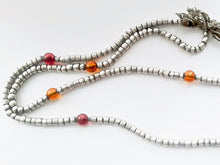 Load image into Gallery viewer, Antique Ethiopian strand of medium Heishi Silver Beads,African Necklace,Tribal Jewelry,Royal Jewels,Ethiopian necklace
