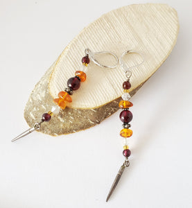 Old amber Beads Earrings Ethnic,Tribal Jewelry Earrings,Dangle & Drop Earrings,sliver Tribal,African Earrings,Beads amber old