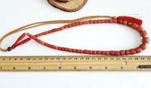 Load image into Gallery viewer, Antique Yemen natural Authentic Red Coral Beads necklace ,Coral necklace ,Islamic Beads ,vintage Coral, Old Yemen Coral ,Red Coral
