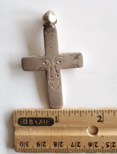 Load image into Gallery viewer, Antique Ethiopian Coptic Christian Cross, Maria Theresa ,silver coin, Cross Pendant, Ethnic Tribal ,Handmade Jewelry

