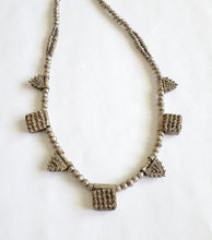 Load image into Gallery viewer, Antique Ethiopian silver amulet necklace with silver Beads,African Necklace,Tribal Jewelry,Royal Jewels,Ethiopian necklace

