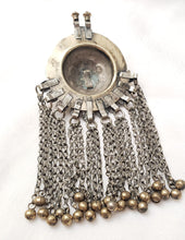 Load image into Gallery viewer, Antique Silver Afghan Kuchi Pendant with Bells tribal jewelry
