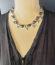 Load image into Gallery viewer, Antique Yemen Silver Black Coral Beads with Dangle bells Necklace circa 1930s
