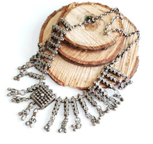 Load image into Gallery viewer, Antique Bawsani Silver granulated Dangled Beads Necklace circa 1930s,Hand Crafted Silver,Pendants Necklace,Ethnic Jewelry,Tribal Jewelry
