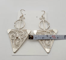 Load image into Gallery viewer, Moroccan Berber Fibula Sterling Silver Dangle Earrings silver 925,Berber Jewelry,sliver Fibula Earrings,Dangle &amp; Drop Earrings,
