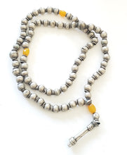 Load image into Gallery viewer, Antique Ethiopian Strand Silver Prayer Beads 1930s ,collectible silver,Ethnic silver Beads ,Jewelry Supplies Beads
