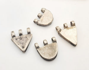 4 Antique Ethiopian Silver amulets Prayer Boxes Phallic Pendants,Hand Crafted Silver,Ethnic Jewelry,Tribal Jewelry,