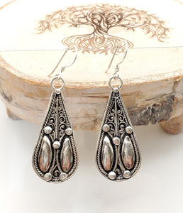 Moroccan Berber Filigree Sterling Silver Dangle Earrings silver 925,Berber Jewelry,sliver Earrings,Dangle & Drop