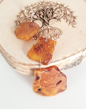 Load image into Gallery viewer, Baltic Amber Pendant, Unisex Amulet, Rough Gemstone cabochon, Unique Jewelry, Polished amber, Genuine amber, Amber Gemstone
