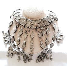 Load image into Gallery viewer, Antique Bawsani Silver granulated Dangled Beads Necklace circa 1910s,Hand Crafted Silver,Pendants Necklace,Ethnic Jewelry,Tribal Jewelry
