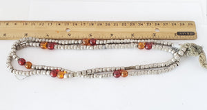 Antique Ethiopian strand of medium Heishi Silver Beads,Hand Crafted Silver,Ethnic Jewelry,Tribal Jewelry,Ethiopian jewellery