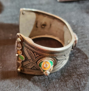 Antique SILVER Enamel Moroccan Berber Ida ou Nadif BRACELET,ethnic tribal,tribal bracelets,Moroccan jewelry,ethnic jewelry,Tuareg bracelets