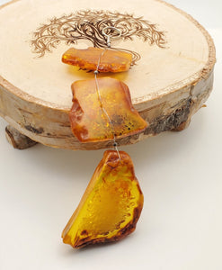 Baltic Amber Pendant, Unisex Amulet, Rough Gemstone cabochon, Unique Jewelry, Polished amber, Genuine amber, Amber Gemstone