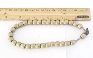 Antique Ethiopian 11''strand of silver Heishi Anklet 1930s