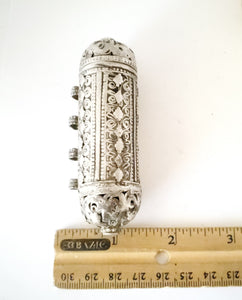 Antique Original Yemenite Jewish 'Hirz' Bawsani filigree silver pendant ,hallmarked Hirz', silver prayer Pendant,Yemen jewelry
