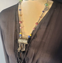 Load image into Gallery viewer, Antique rare Ethiopian Silver Beads/necklace with Venetian Trade Beads,African Necklace,Tribal Jewelry,Royal Jewels,Ethiopian necklace
