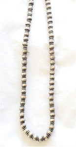 Antique Ethiopian silver Heishi Beads necklace,Hand Crafted Silver,Ethnic Jewelry,Tribal Jewelry,